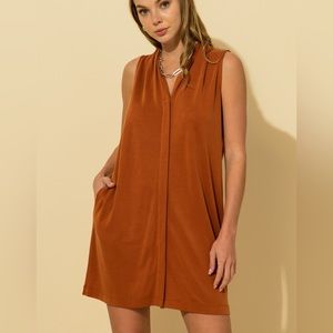 Rust mini dress